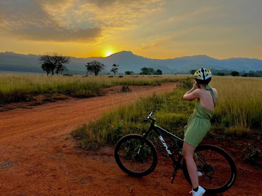 Sunset fietssafari Mlilwane Game Sanctuary