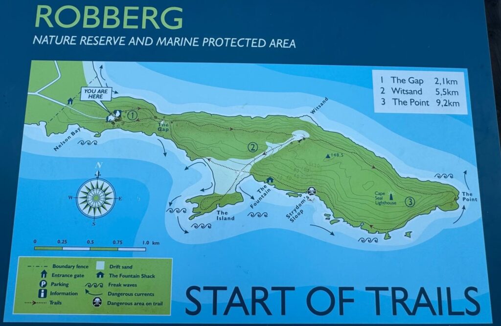 Robberg Nature Reserve map