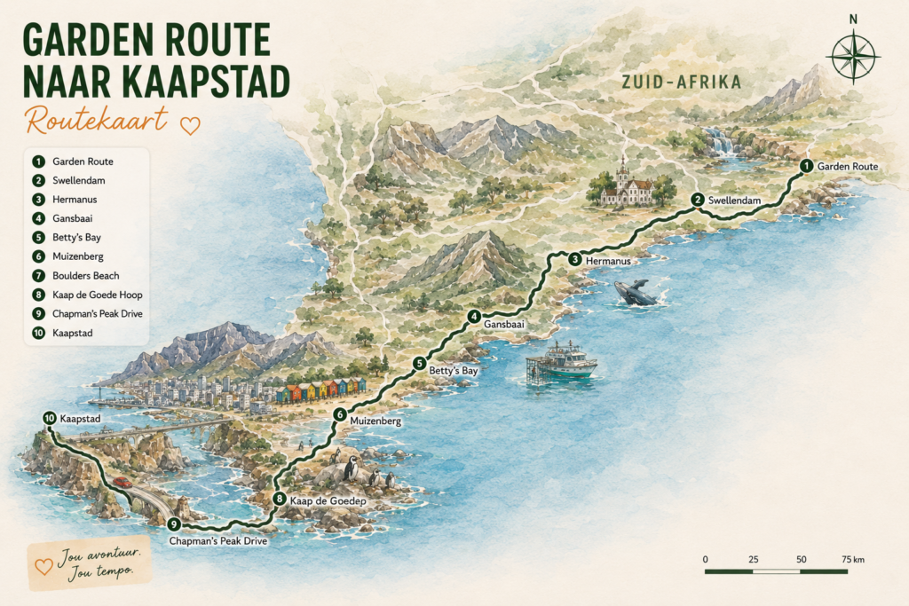 Gardenroute naar Kaapstad